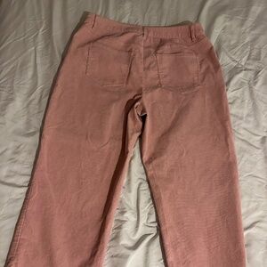 Women's Boden Pink Corduroy Straight Leg Pants Size 12